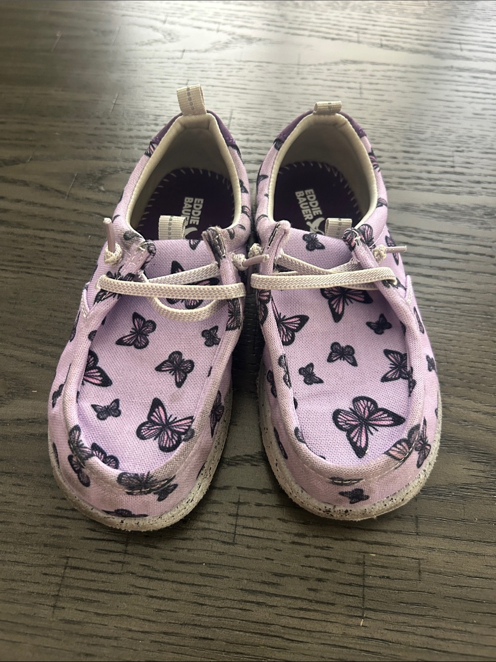 Eddie Bauer Kids' Lavender Butterfly Canvas Shoes